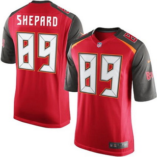 Men's Tampa Bay Buccaneers #89 Russell Shepard Red Team Color NFL Nike Elite Jersey