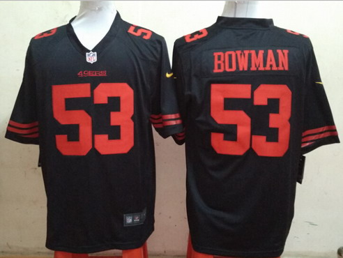 Men's San Francisco 49ers #53 NaVorro Bowman Black Alternate 2015 NFL Nike Game Jersey