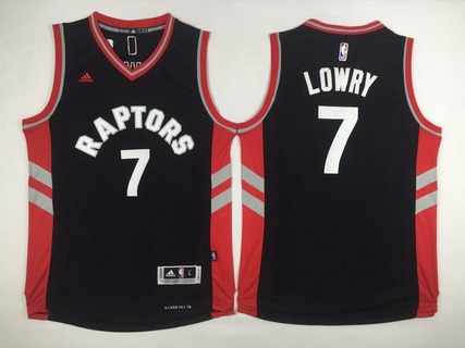 Men's Toronto Raptors #7 Kyle Lowry Revolution 30 Swingman 2014 New Black Jersey