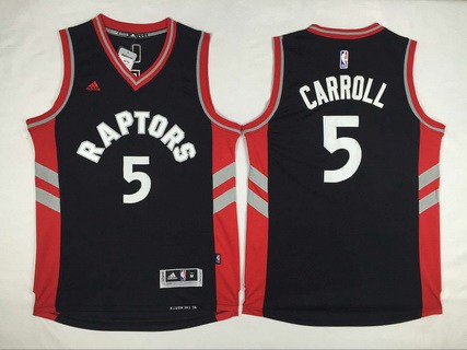 Men's Toronto Raptors #5 DeMarre Carroll Revolution 30 Swingman 2014 New Black Jersey