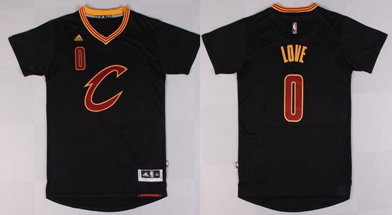 Men's Cleveland Cavaliers #0 Kevin Love Revolution 30 Swingman 2015-16 New Navy Blue Short-Sleeved Jersey