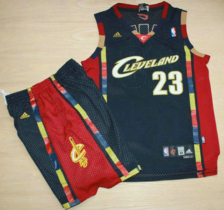 Cleveland Cavaliers #23 LeBron James 2003 Navy Blue Swingman Jersey Short Suits