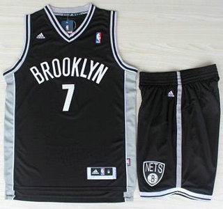 Brooklyn Nets 7 Joe Johnson Black Revolution 30 Swingman Jerseys Shorts NBA Suits