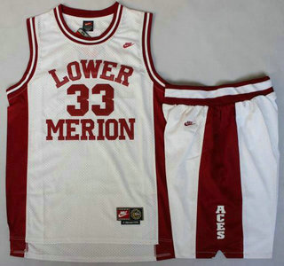 Lower Merion #33 Kobe Bryant White Basketball Jerseys Shorts Suits