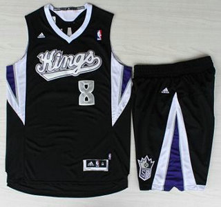 Sacramento Kings #8 Rudy Gay Black Revolution 30 Swingman Suits