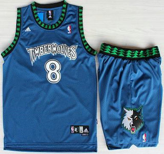 Minnesota Timberwolves #8 Latrell Sprewell Blue Swingman Jerseys Short Suits