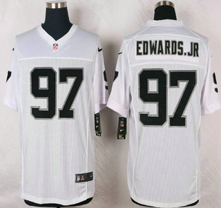 Oakland Raiders #97 Mario Edwards Jr Nike White Elite Jersey