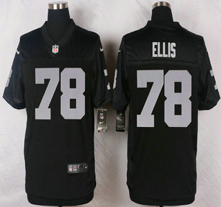 Oakland Raiders #78 Justin Ellis Nike Blacke Elite Jersey