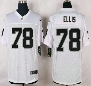 Oakland Raiders #78 Justin Ellis Nike White Elite Jersey