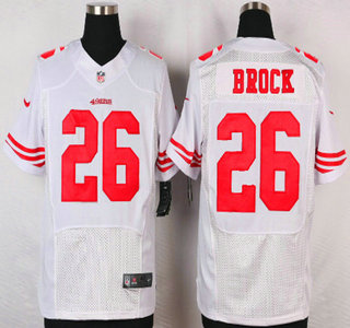 San Francisco 49ers #26 Tramaine Brock Nike White Elite Jersey