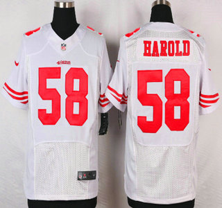 San Francisco 49ers #58 Eli Harold Nike White Elite Jersey