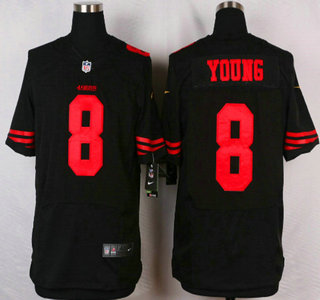 San Francisco 49ers #8 Steve Young 2015 Nike Black Elite Jersey