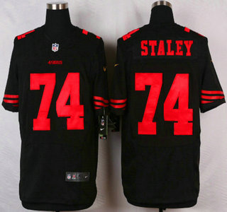 San Francisco 49ers #74 Joe Staley 2015 Nike Black Elite Jersey