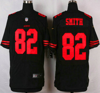 San Francisco 49ers #82 Torrey Smith 2015 Nike Black Elite Jersey