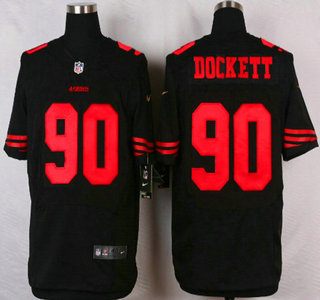 San Francisco 49ers #90 Darnell Dockett 2015 Nike Black Elite Jersey