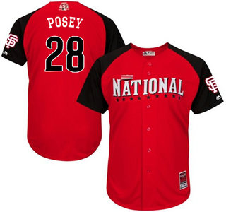 National League San Francisco Giants #28 Buster Posey 2015 MLB All-Star Red Jersey