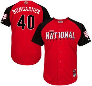 National League San Francisco Giants #40 Madison Bumgarner Red 2015 All-Star Game Player Jersey