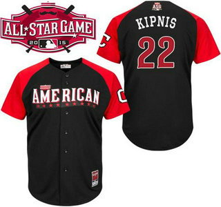 American League Cleveland Indians #22 Jason Kipnis 2015 MLB All-Star Black Jersey