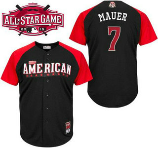 American League Minnesota Twins #7 Joe Mauer Black 2015 All-Star Game Player Jersey