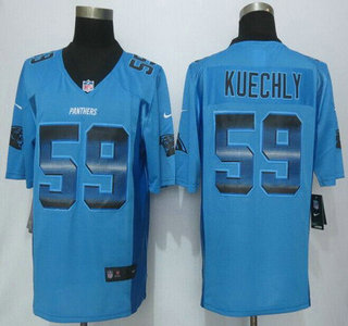 Carolina Panthers #59 Luke Kuechly Light Blue Strobe 2015 NFL Nike Fashion Jersey