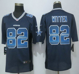 Dallas Cowboys #82 Jason Witten Navy Blue Strobe 2015 NFL Nike Fashion Jersey