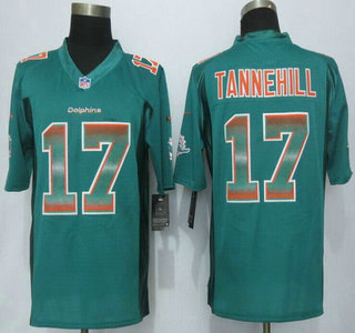 Miami Dolphins #17 Ryan Tannehill Aqua Green Strobe 2015 NFL Nike Fashion Jersey