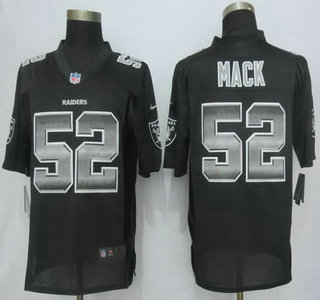 Oakland Raiders #52 Khalil Mack Black Strobe 2015 NFL Nike Fashion Jersey