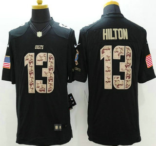 Indianapolis Colts #13 T.Y. Hilton Nike Salute to Service Nike Black Limited Jersey