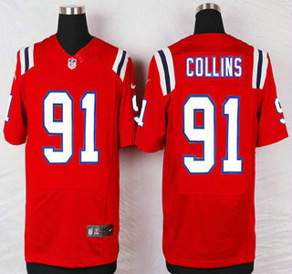 New England Patriots #91 Jamie Collins Red Alternate NFL Nike Elite Jersey