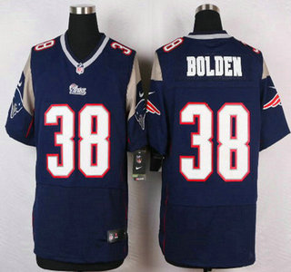 New England Patriots #38 Brandon Bolden Navy Blue Team Color NFL Nike Elite Jersey