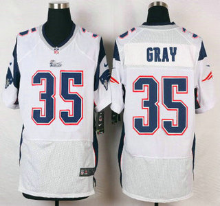 New England Patriots #35 Jonas Gray White Road NFL Nike Elite Jersey