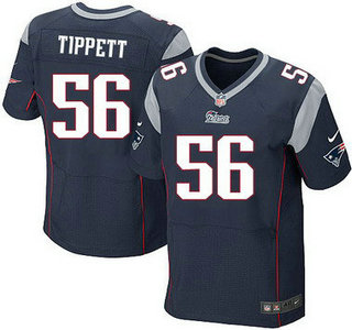 New England Patriots #56 Andre Tippett Navy Blue Retired Player NFL Nike Elite Jersey