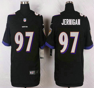 Baltimore Ravens #97 Timmy Jernigan Black Alternate NFL Nike Elite Jersey