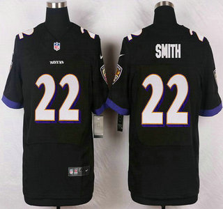 Baltimore Ravens #22 Jimmy Smith Black Alternate NFL Nike Elite Jersey