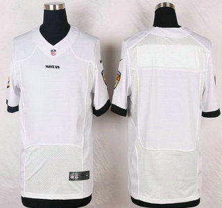 Baltimore Ravens Blank White Road NFL Nike Elite Jersey