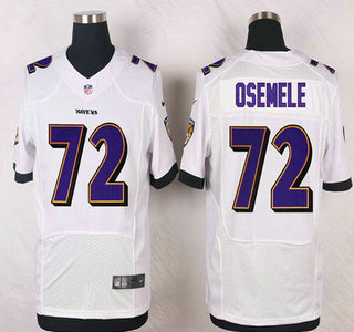 Baltimore Ravens #72 Kelechi Osemele White Road NFL Nike Elite Jersey