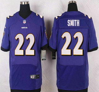 Baltimore Ravens #22 Jimmy Smith Purple Team Color NFL Nike Elite Jersey