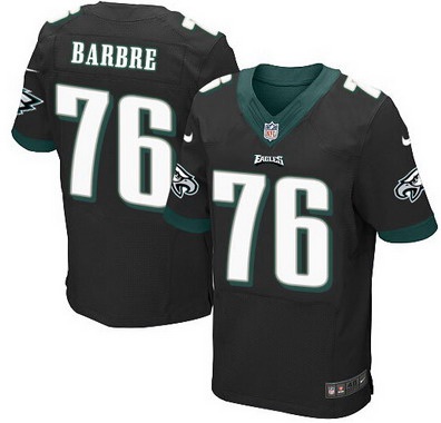 Philadelphia Eagles #76 Allen Barbre Black Alternate NFL Nike Elite Jersey