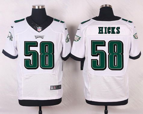 Philadelphia Eagles #58 Jordan Hicks White Road NFL Nike Elite Jersey