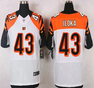 Cincinnati Bengals #43 Leon Hall White Road NFL Nike Elite Jersey