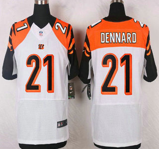 Cincinnati Bengals #21 Darqueze Dennard White Road NFL Nike Elite Jersey