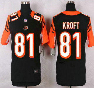 Cincinnati Bengals #81 Tyler Kroft Black Team Color NFL Nike Elite Jersey