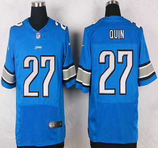 Detroit Lions #27 Glover Quin Light Blue Team Color NFL Nike Elite Jersey