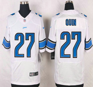 Detroit Lions #27 Glover Quin White Road NFL Nike Elite Jersey