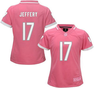 Women's Chicago Bears #17 Alshon Jeffery Pink Bubble Gum 2015 NFL Jersey