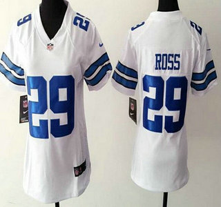 Women's Dallas Cowboys #29 Joel Ross Nike White Game Jersey