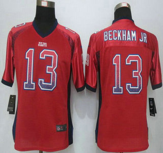 Women's New York Giants #13 Odell Beckham Jr Red Drift Fashion NFL Nike Jersey