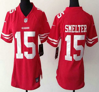 Women's San Francisco 49ers #15 DeAndre Smelter Nike Red Game Jersey