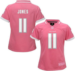 Women's Atlanta Falcons #11 Julio Jones Pink Bubble Gum 2015 NFL Jersey