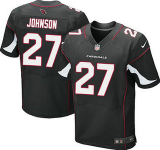 Men's Arizona Cardinals #27 Chris Johnson Black Alternate NFL Nike Elite Jersey